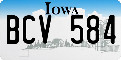 IA license plate BCV584