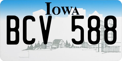 IA license plate BCV588