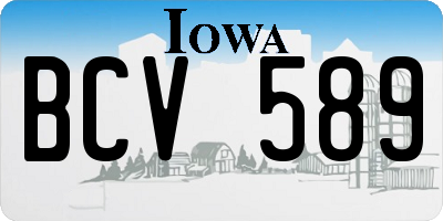 IA license plate BCV589