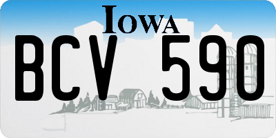 IA license plate BCV590