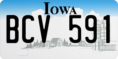 IA license plate BCV591