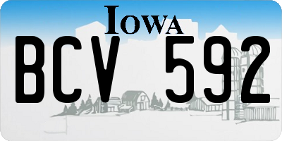 IA license plate BCV592