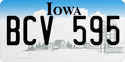 IA license plate BCV595