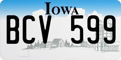 IA license plate BCV599