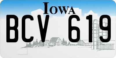 IA license plate BCV619