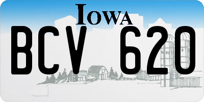 IA license plate BCV620