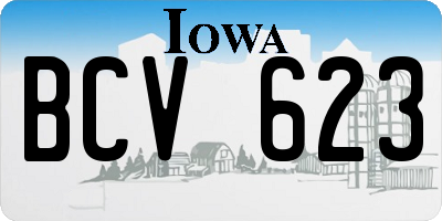 IA license plate BCV623