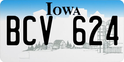 IA license plate BCV624