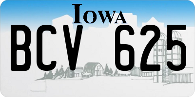 IA license plate BCV625