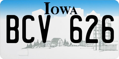 IA license plate BCV626