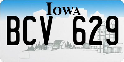 IA license plate BCV629