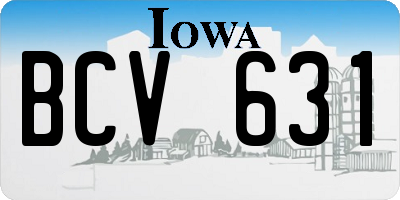 IA license plate BCV631
