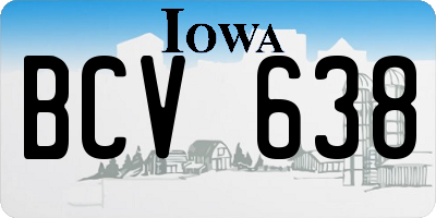 IA license plate BCV638
