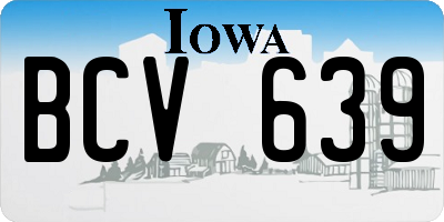 IA license plate BCV639