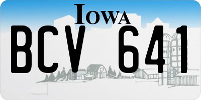 IA license plate BCV641