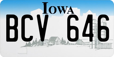IA license plate BCV646