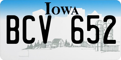 IA license plate BCV652