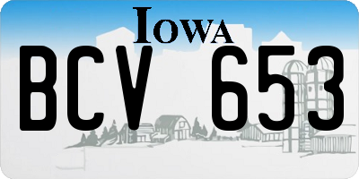 IA license plate BCV653