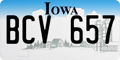 IA license plate BCV657