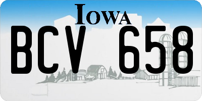 IA license plate BCV658