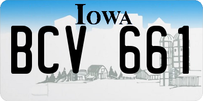 IA license plate BCV661