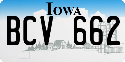 IA license plate BCV662