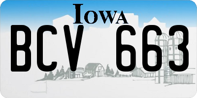 IA license plate BCV663