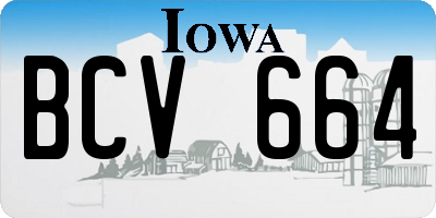 IA license plate BCV664
