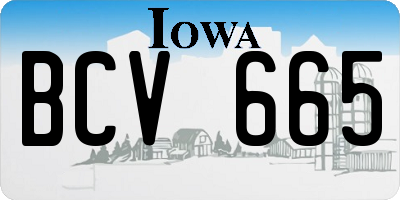 IA license plate BCV665