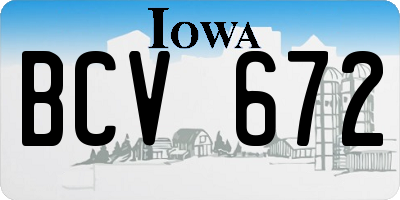 IA license plate BCV672