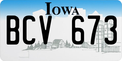 IA license plate BCV673