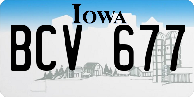 IA license plate BCV677