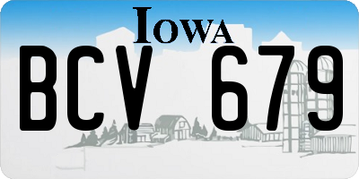 IA license plate BCV679