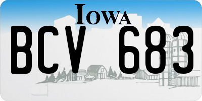 IA license plate BCV683