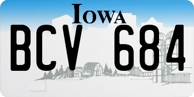 IA license plate BCV684