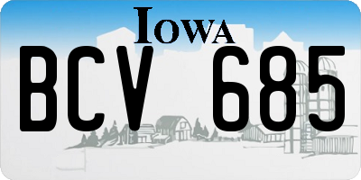 IA license plate BCV685