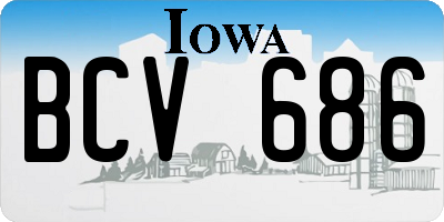 IA license plate BCV686