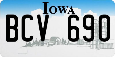 IA license plate BCV690