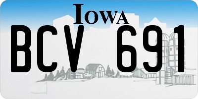 IA license plate BCV691