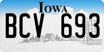 IA license plate BCV693