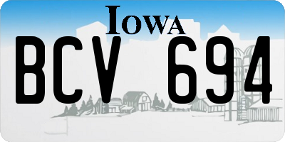 IA license plate BCV694