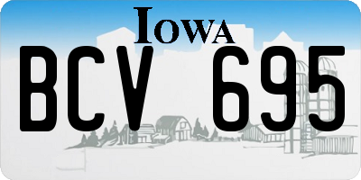 IA license plate BCV695