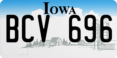 IA license plate BCV696