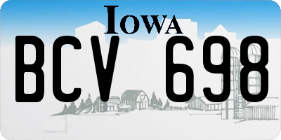 IA license plate BCV698