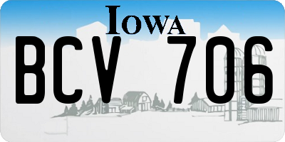 IA license plate BCV706