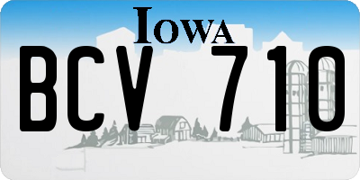 IA license plate BCV710