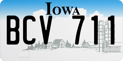 IA license plate BCV711