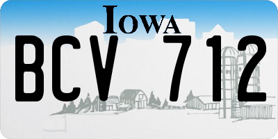 IA license plate BCV712