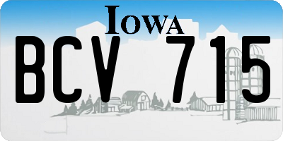 IA license plate BCV715