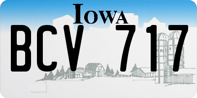 IA license plate BCV717